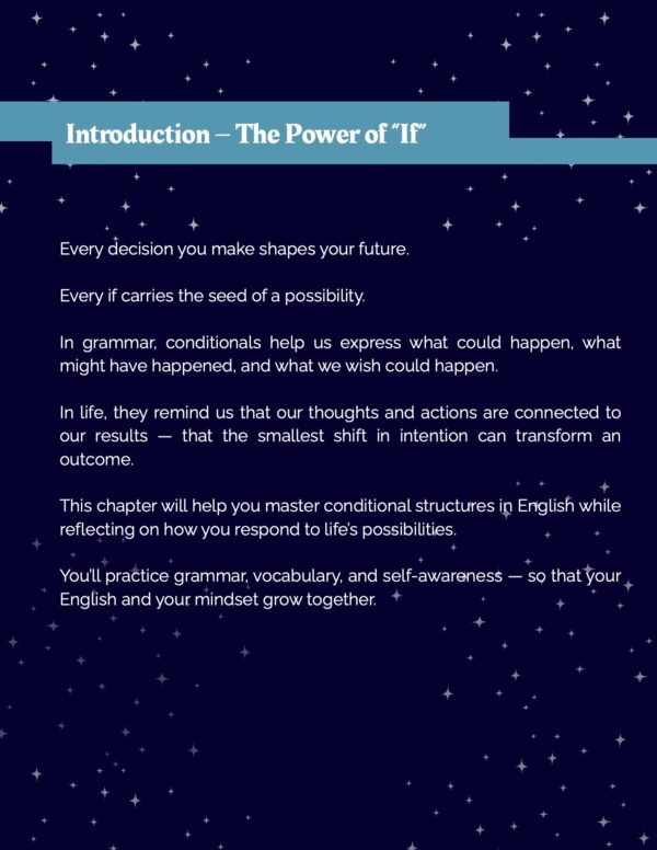 Mindful Growth and Verb Tenses - Conditionals – Choices, Change, and Conscious Creation